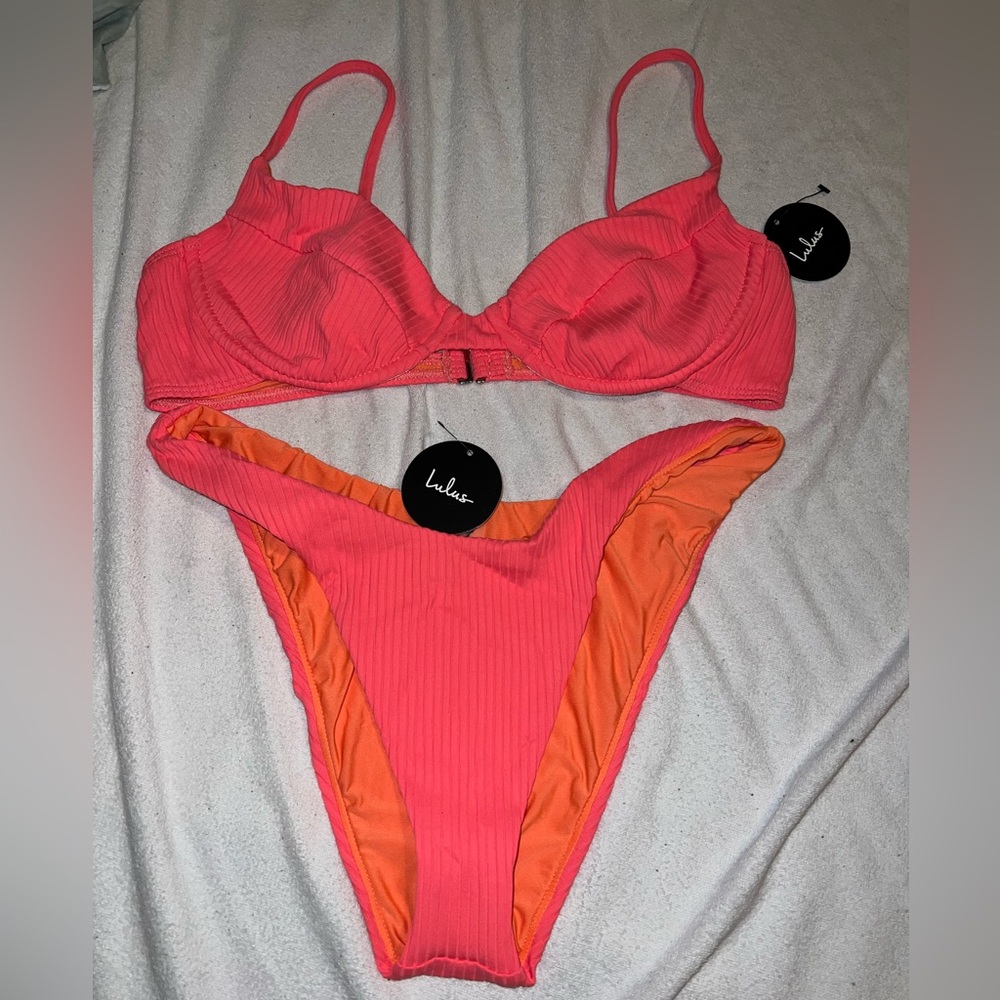 Lulus coral bikini